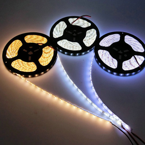 5m roll Decoration light strip SMD5050 3528 5630 IP65 IP68 IP20 Led Strips Light Warm Pure White Red Green RGB Flexible strip