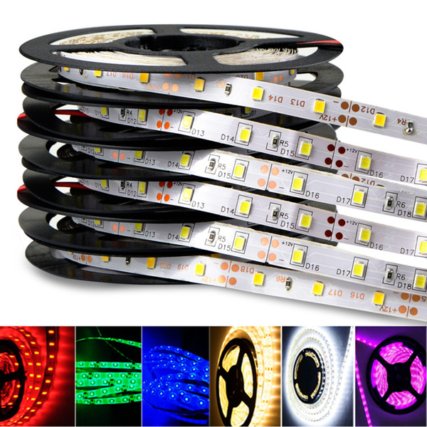 5m roll Decoration light SMD5050 3528 5630 IP65 IP20 Led Strips Light Warm Pure White Red Green RGB Flexible strip 300 Leds dc12V