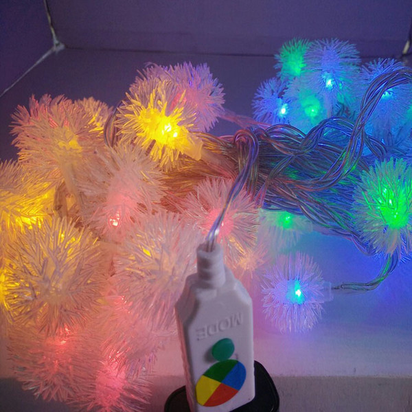 USB 5V operated LED strip lights 10M snowball LED fairy string decorated chritmas tree wedding party holiday