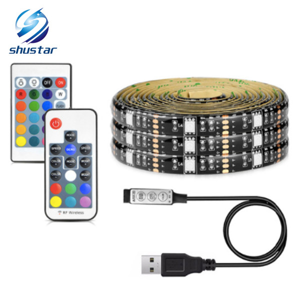 5050 DC 5V RGB LED Strip Waterproof 30LED/M USB LED Light Strips Flexible Neon Tape 1M 2M 3M 4M 5M add Remote For TV Background