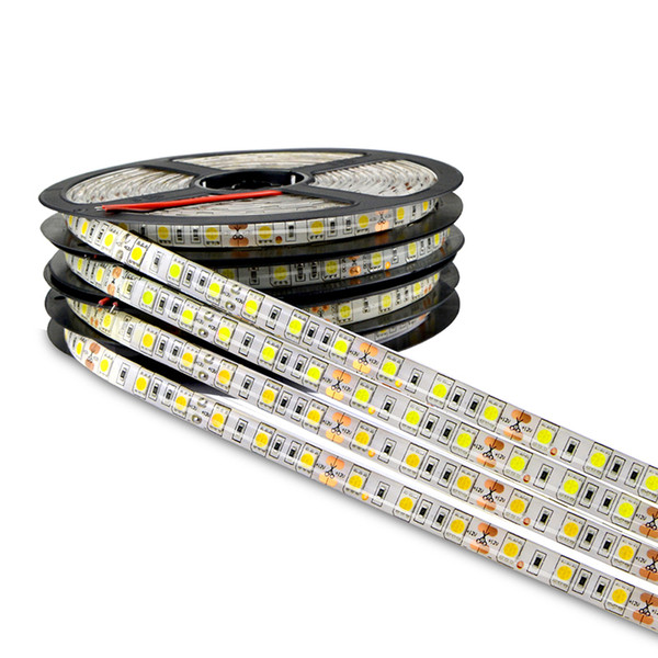 DC 12V 5M 300LED IP65 IP20 not Waterproof 5050 SMD RGB LED Strip light 3 line in 1 high quality lamp Tape for home lighting