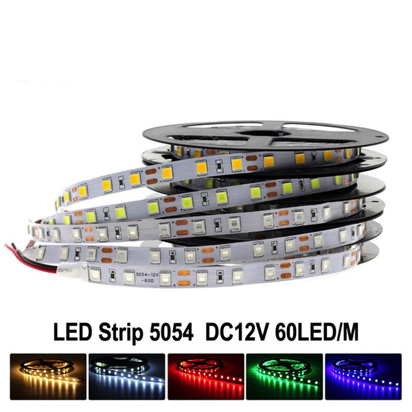 LED Strip 5054 DC12V Flexible LED Light 60 LED/m 5m/lot, 5054 is the Upgrade of 5050, Brighter than 5050.