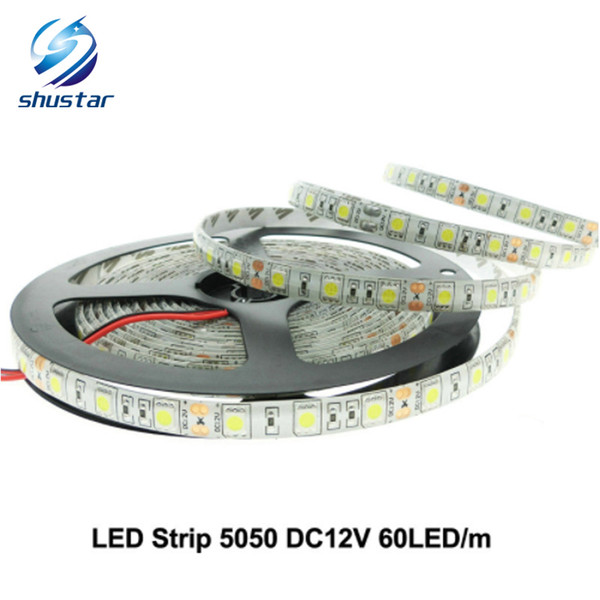 LED Strip 5050 DC12V Flexible LED Light 60LED/m 5m/Lot White / Warm White / Cold White / RGB 5050 LED Strip