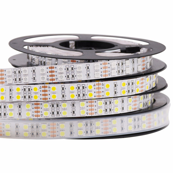 5M DC 12V 600Led 120led/m waterproof SMD 5050 RGB Warm White led strip Double Row Flexible ribbon tape light