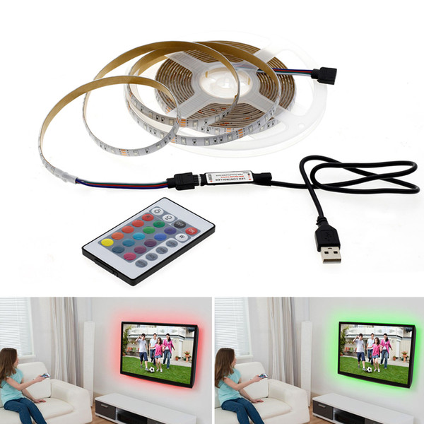 5V USB LED Strip Light 1M 2M 3M 4M 5M Warm White / White / RGB LED Strip 2835 TV Background Lighting Decoracion Fairy Lights