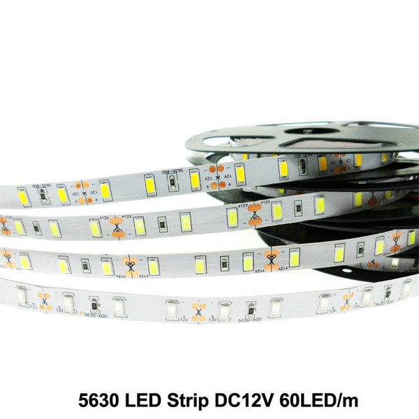 LED Strip 5630 DC12V Flexible LED Light 60 LED/m 5m/lot Warm White White Cold White Red Green Blue