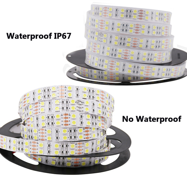 5M DC 12V 600Led 120led/m waterproof SMD 5050 RGB Warm White led strip Double Row Flexible ribbon tape light