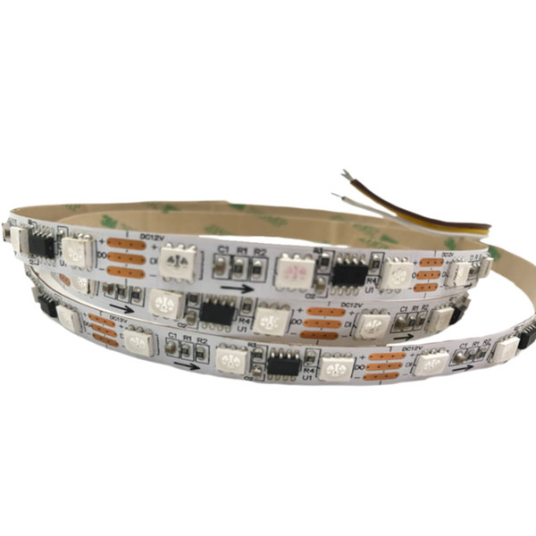 50M/lot 12V Smart led light strip RGB 60leds/M led pixel lights strip 14.4W digital addressable rgb led strip