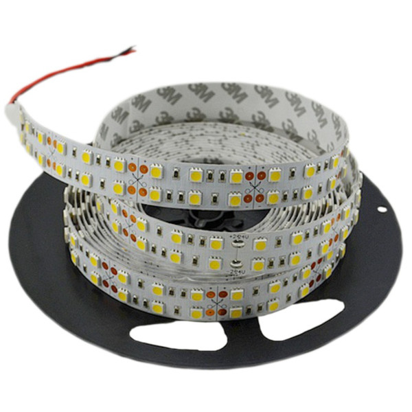 50M/lot 20 mm Wide PCB led tape light double rows SMD5050 led strip high quality flexible led belt lamp CRI 90