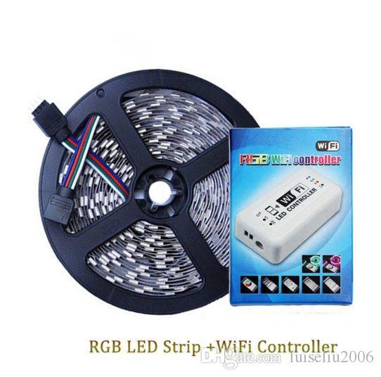 DC12V LED Strip 5050 RGB Set 60LED/m 5M ,IP20 IP65 Waterproof RGB LED Strip 5050 + WiFi RGB LED Controller