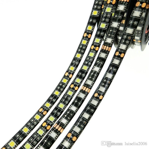 LED Strip 5050 Black PCB DC12V Flexible LED Light 60 LED/m 5m/lot RGB 5050 LED Strip.5m/lot