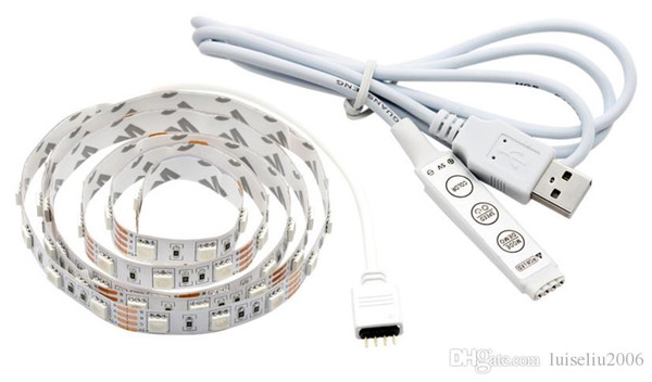 5V USB LED Strip 5050 RGB with mini Controller Set 60LEDs/m 50CM / 1M / 2M Set.