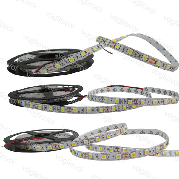 Led Strip Light 500M RGB White Warm White LED Strip Light 5M Supler Bright 5050 SMD 300 leds DC12V DHL