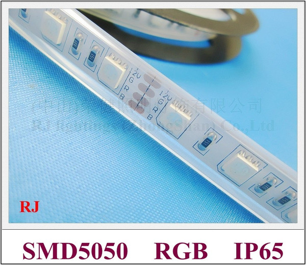 RGB LED strip light SMD 5050 LED flexible soft strip DC12V SMD5050 60 led / M IP65 waterproof