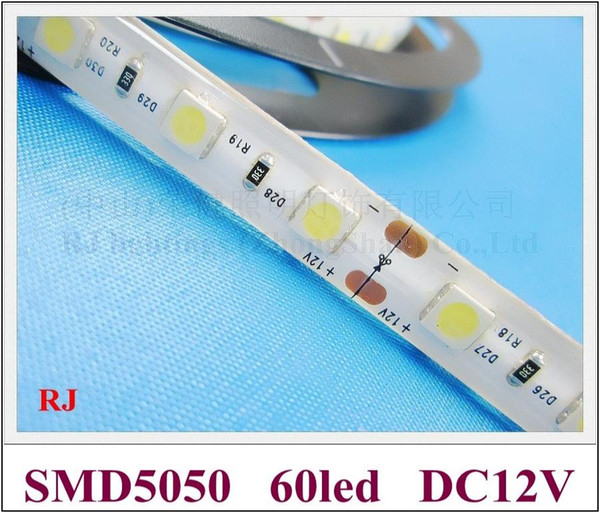 waterproof IP44 5050 LED strip light lamp LED soft lighting strip DC12V SMD5050 60 led / M 5M / roll epoxy waterproof