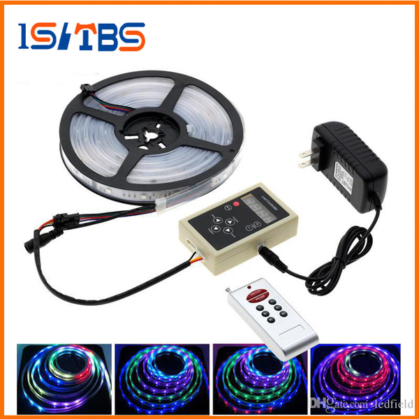 LED Strip 6803 IC Magic Dream Color RGB LED Strip 5050 30LED/m Chasing string Lights + 133 Program RF Magic Controller + Power Adapter