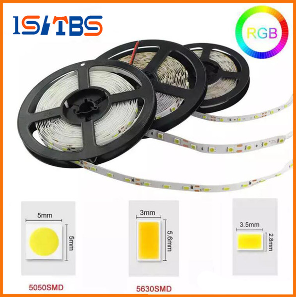 Led Strips Light 5M 5050 3528 5630 Warm White Red Green Blue RGB Flexible 5M Roll 300 Leds 12V outdoor Ribbon Waterproof