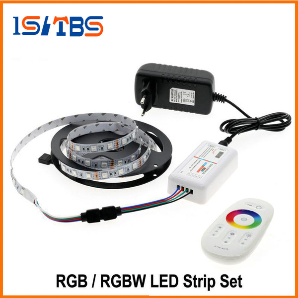 5050 RGB LED Strip 12V 5M 300LEDs RGB / RGBW /RGBWW Neon Strip string lights+ 2.4G Touch Remote Controller +12V 3A Power Supply