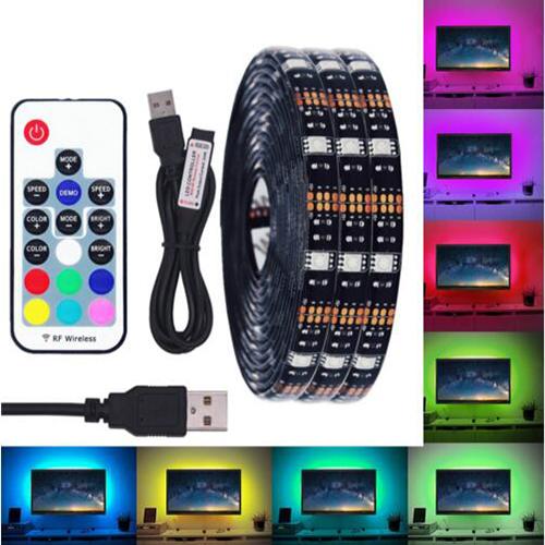 Waterproof 5V LED Strip Light 0.5m 1m 2m 3m 4m 5m 30leds/pcs Flexible 5050 RGB TV Backlight USB Cable And MiniController