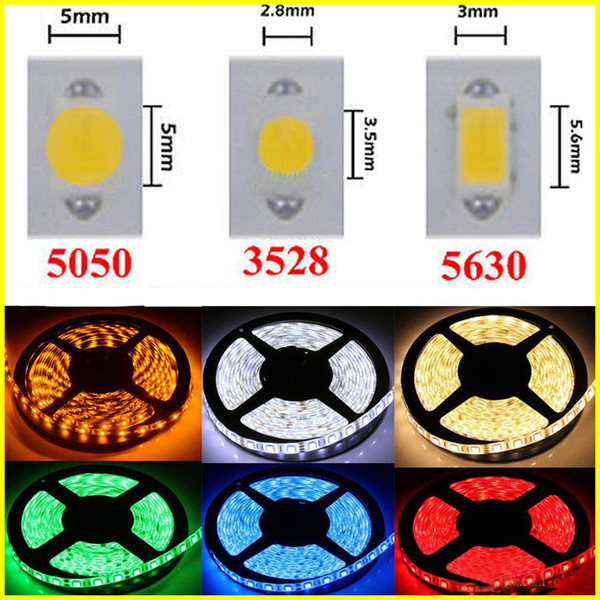 LED Strip Light 12V SMD3528 5050 5630 300led Strips waterproof Ribbon For Flexible strip Home Bar Decor Lampada Led 5M/roll RGB