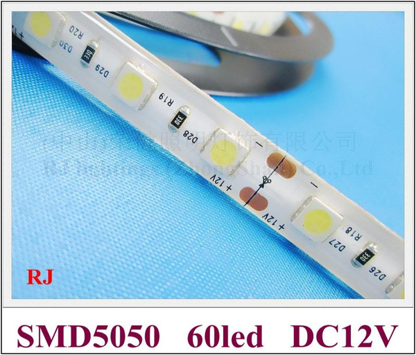 waterproof IP44 SMD 5050 LED strip light LED ribbon light flexible strip soft strip light lamp DC12V SMD5050 60 led