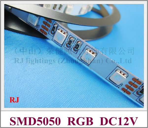 RGB led strip non-waterproof IP20 SMD 5050 RGB LED strip light flexible soft strip DC12V SMD5050 60 led 14.4W IP20 CE