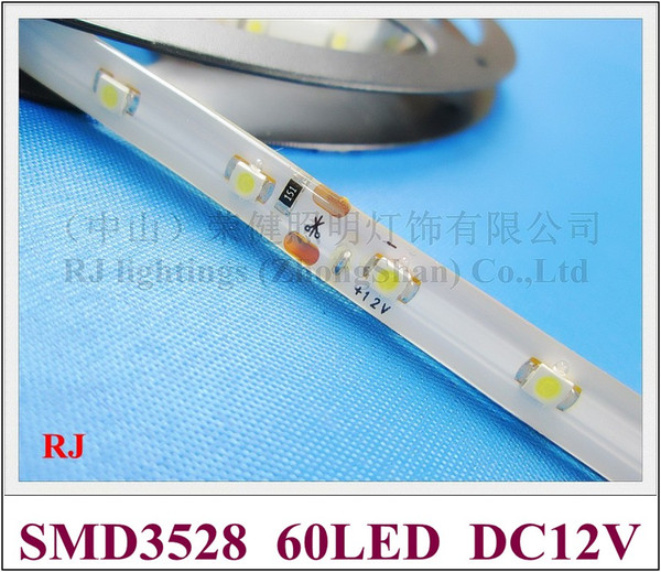 epoxy waterproof IP44 SMD 3528 LED strip light flexible strip soft strip DC12V SMD3528 60 led 4.8W/M IP44 CE free shipping