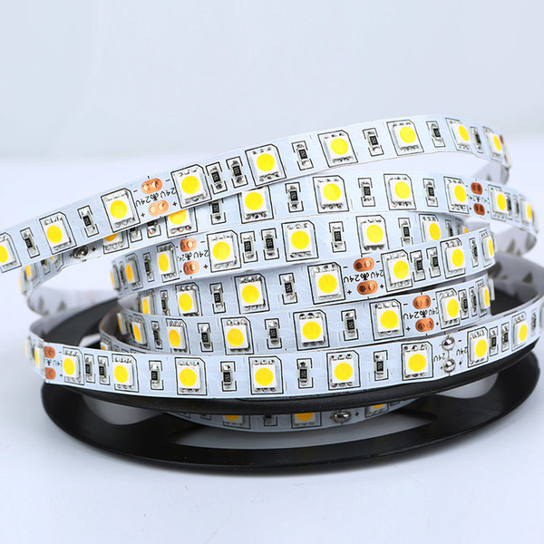 Flexible LED Strip Lights 5050 LEDs 150pcs 5m Roll Waterproof LED Strip Light White Warm White Red Green Blue Yellow RGB Ribbon Lights