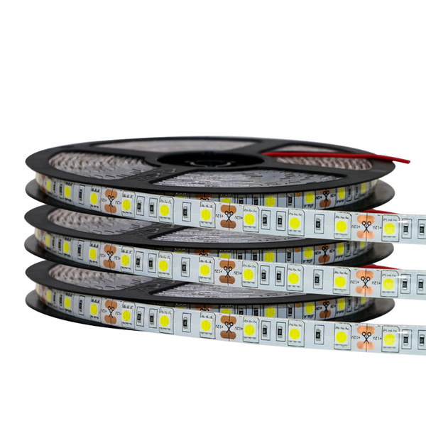 5050 LED Strip Light Waterproof 5m Per Roll 300 LEDs Ribbon Lights White Warm White Red Green Blue RGB Flexible Strip Light