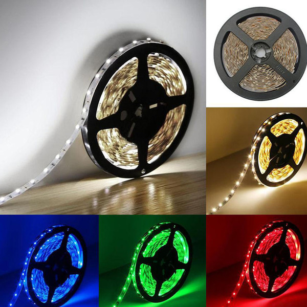 LED Strip Light RGB Flexible Tape Warm White Red Green Blue 5M Roll 300 Leds 3528 5050 5630 12V Non Waterproof LED Ribbon