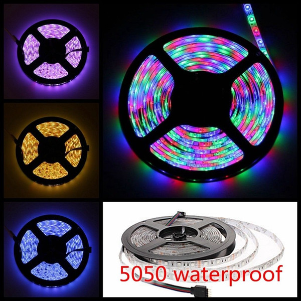 LED Strip Light Flexiable IP65 300 Leds SMD 5050 5Meter/Roll Warm/Cold White Green Red Blue Yellow RGB LED Strips Led Lights