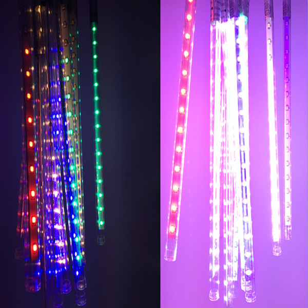 Multi-color 30CM Meteor Shower Rain 10 Tubes/set AC100-240V LED Christmas Lights Wedding Party Garden Xmas String Light Outdoor