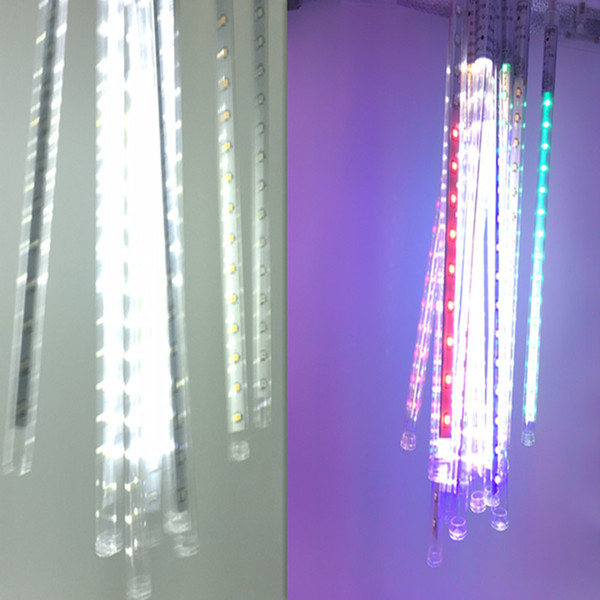 Multi-color 50CM Meteor Shower Rain 10 Tubes/set AC100-240V LED Christmas Lights Wedding Party Garden Xmas String Light Outdoor