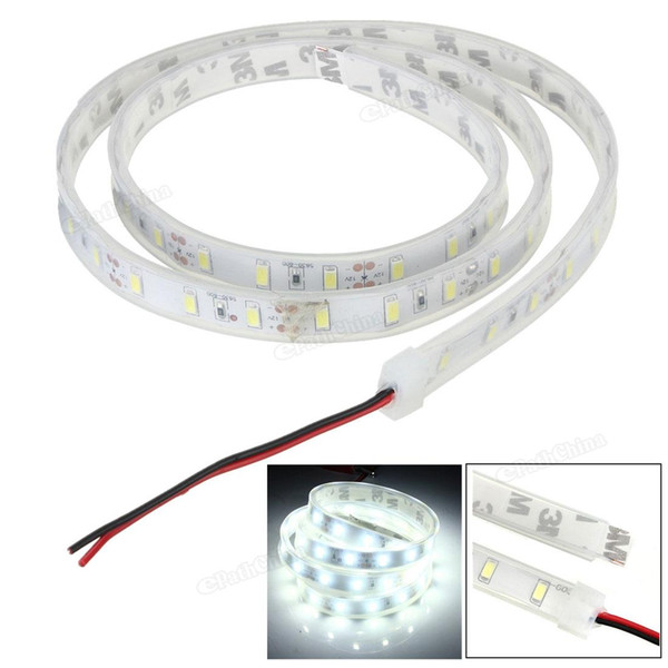 IP65 1M 5630 SMD 60 LED Silicone Strip Light Cool White Waterproof Ultra bright 12V DEL_00E
