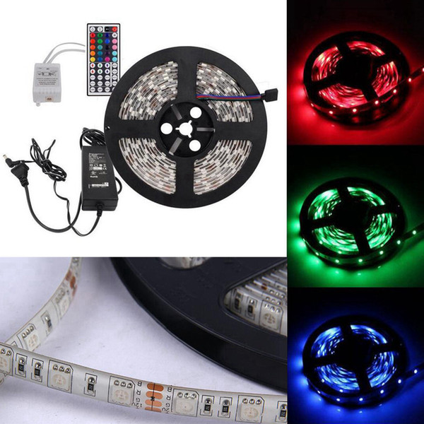 100m LED Strip 5050 RGB Flexible Strip Light 60leds/m 44 key IR Remote Control 12V 14.4W Power Holiday Home Party Decoration