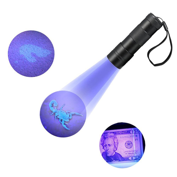 395-400NM Ultra Violet UV Light UV Black Light Flashlights Ultraviolet Flashlight Urine Stain Detector 12 LED uv flashlights