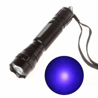 UV WF-501B LED 365NM Ultra Violet Blacklight Flashlight Torch 18650 Light Lamp H7TY0 Fluorescent agent detection purple light