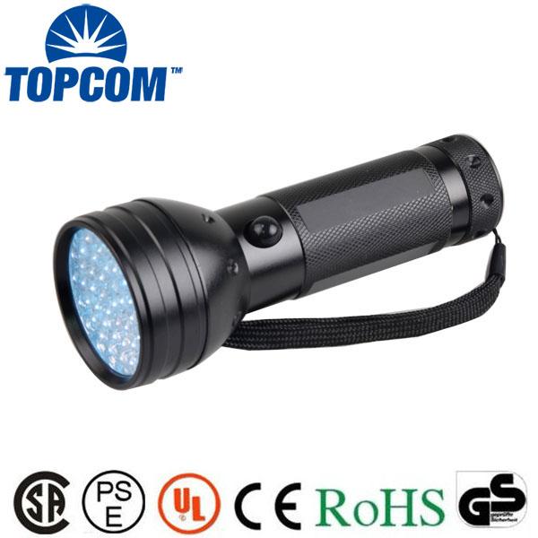 TOPCOM 51 UV Ultraviolet Flashlight 395 nM LED Handheld Blacklight Perfect Urine and Bed Bug Detector,Scorpion Hunting Light