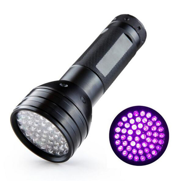 Portable 51 UV 395NM Ultra violet Brightness flashlight currency security detection flashlight LED Torch for 3 AA Batteries