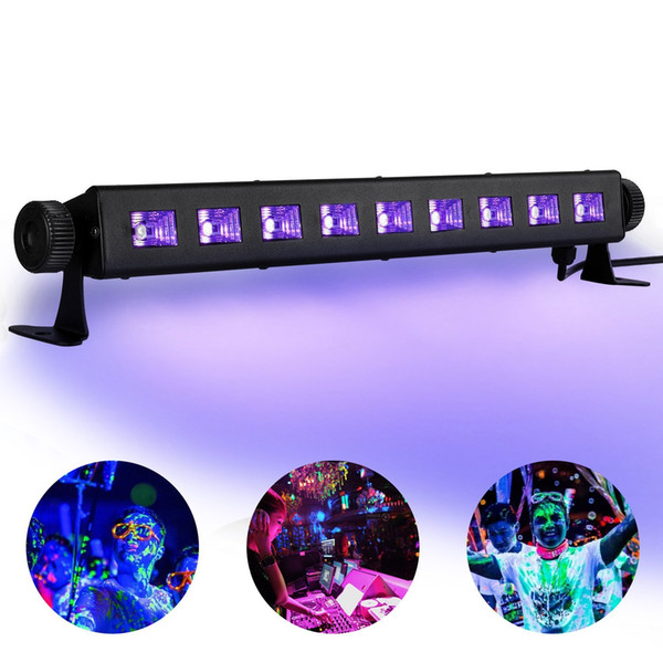 Hot Sale UV LED lights UV LED Bar with 9LEDx3W Black Light, Neon Clow Parties Fluorescent Tapestry Poster Paint Lighting DJ Stage