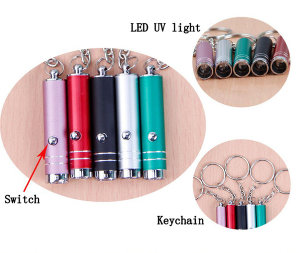 Mini Portable Pen LED Torch Light Battery Operation UV Keychain Pocket Pen Flashlight for Working Camping