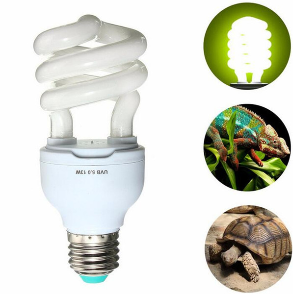 UVB 5.0 10.0 Heat Emitter Ultraviolet Light Bulb E27 13W Pet Reptile Light Glow Lamp Daylight Bulb for Tortoise Fish Amphibians