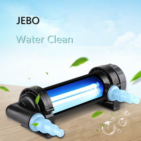 JEBO UV Quartz Sterilizer Lamp Light Ultraviolet Filter Clarifier Water Cleaner For Aquarium Pond Coral Koi Fish Tank Kill algae