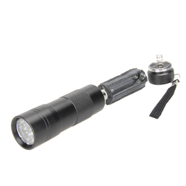 Bright Aluminum Alloy 12 LED Mini UV Money Detector Ultra Violet Flashlight Outdoor Camping Hiking Fishing Torch Light Lamp