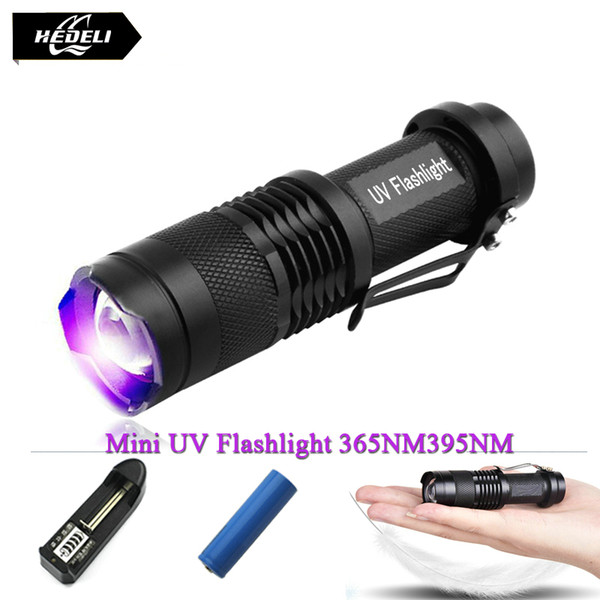 High quality CREE UV LED flashlight scorpion 365nm torch blacklight wavelength 395nm flashlight uv lamp torcia linterna