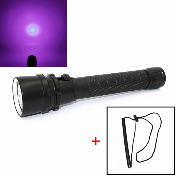 Aluminum 10W Ultraviolet Lantern 3000LM 395nm 3x Purple UV Light Underwater 100M Waterproof UV Diving Flashlight Torch