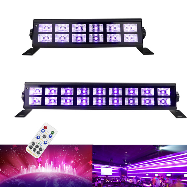 Super 36W 54W 12leds 18leds DMX 512 DJ LED UV Stage Light Bar Black Party Club Disco For Christmas Indoor Stage Effect Light