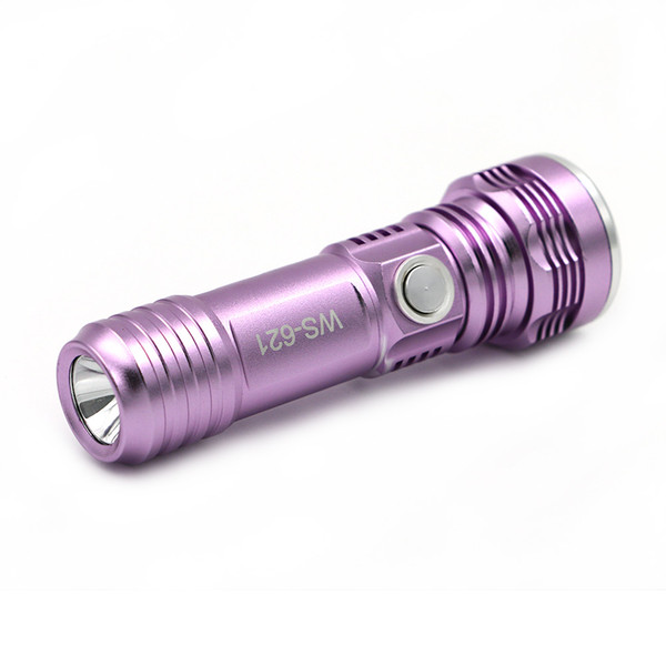 2 Light Source White & UV Flashlight USB Rechargeable LED Flashlight 4 Modes Adjust Focus Aluminum Alloy Mini USB UV Torch