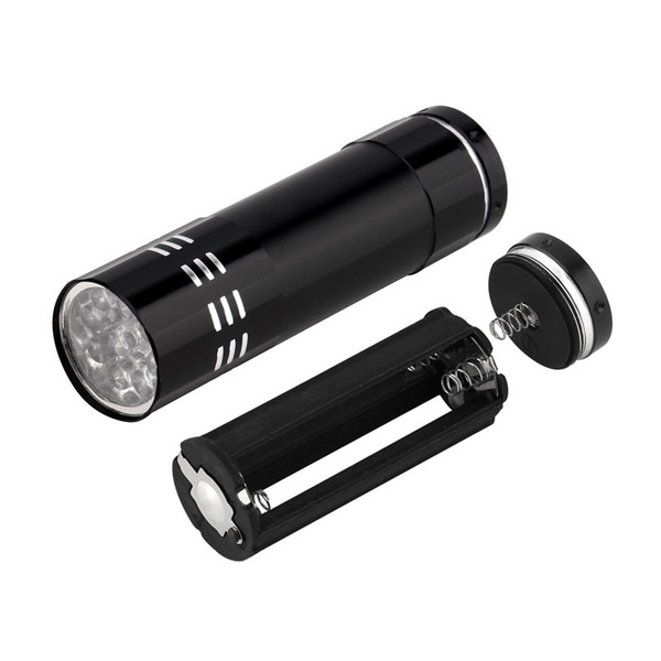 2016 Hot Sale High Quality Mini Aluminum UV Ultra Violet 9 LED Flashlight Torch Light Lamp Penlight V Lamp