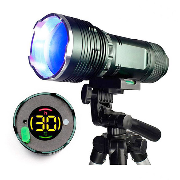 20W Portable Outdoor Zoomable Night Fishing LED Flashlight 15W UV LED Flashlight Blue/Yellow/White/UV Beam Rechargeable Light